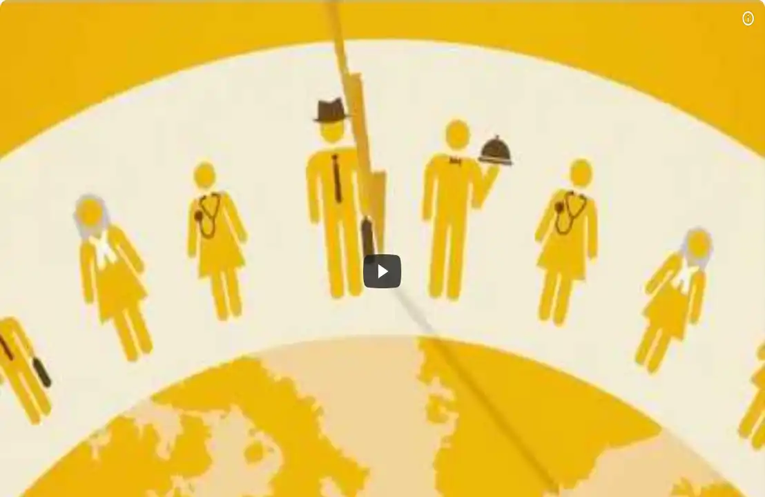 Global illustration showing diverse workers, related to the Zero Hunger by 2030 goal.