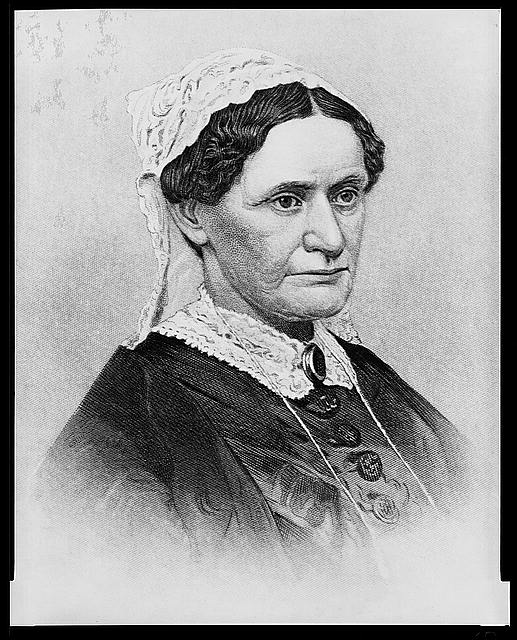 Engraving of Eliza McCardle Johnson, wife of President Andrew Johnson.