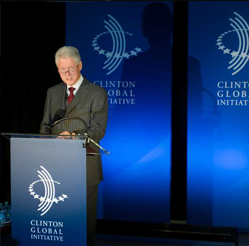 Bill Clinton speaks at a Clinton Global Initiative event.