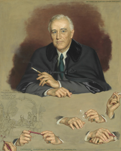 Franklin D. Roosevelt portrait study, March 1942, The White House, Washington