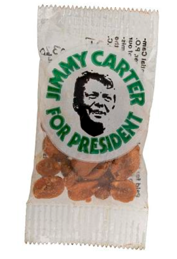 Jimmy Carter for President campaign snack bag with dried fruit