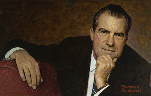 Norman Rockwell portrait of Richard Nixon, former US President